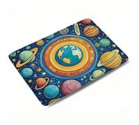 Mouse Mat, Planet Mouse Pad, Washable Small Mousepads, 420x350x3mm, Mousemat with Non-Slip, Portable Desk Mat for Laptop Working Studying, Smooth Surface Desk Accessories, Waterproof, Colorful 0o-119