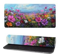 Mouse Mat Plant 500x250x3mm, Mouse Pad Large Flowers, Desk Accessories, Extra Large Size Improve Mobility Accuracy and Speed, Desk Pad with Non Slip Base and Stitched Edge for Office/Gaming MM-269
