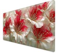Mouse Mat Plant Mouse Pad Flower Gaming Desk Mat Large 1000x500x3mm, Non-Slip Rubber Base, Waterproof Surface, Stitched Edges, Pretty Cute Mousepad for Office and Home Laptop, Desk Accessories K7-363
