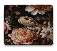 Mouse Mat, Plant Mouse Pad, Small Mousepads Lizard, 320x260x3mm, Mousemat with Non-Slip, Desk Mat Portable for Office Laptop Working Studying, Smooth Surface Desk Accessories, Washable, Gifts c0-831