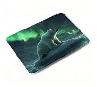 Mouse Mat Polar Bear Gaming Mouse Pad, Optimised for Gaming Sensors, Moderate Surface Friction, Improved Precision and Speed, Non-Slip Mousepad for Computers, Laptop, 26 x 21 x 3 mm, Aurora 0o-453