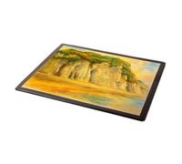 MOUSE MAT - Portrush. Holes in the White Rocks - Vintage Art Style