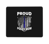 Mouse Mat Proud Police Mom Writing Mat Durable Comfortable Desk Pad, For Computer, Office, Laptop, Work, 25x30cm