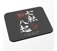 Mouse Mat - Proverb Fall Down Japan Asia Culture Sakura - Size 24 x 20 cm Black