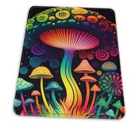 Mouse Mat Psychedelic Mushroom Magic Goth Colorful Durable Mousepad Ergonomic Mouse Pad For Work Laptop Studying 25X30cm
