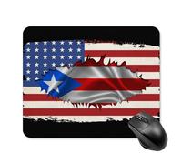 Mouse Mat Puerto Rico Friendliness Flag Stitched Edges Mouse Pad Wear Resistant Desk Pad For Desk Work Laptop 25X30Cm