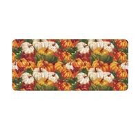 Mouse Mat Pumpkin Green Red Mouse Pad Thickened Desk Mat Comfortable Office Desk Accessories Anti-Fray Stitched Edges Mousepad Non-Slip Desk Pad Durable Mousemat 300x600x3mm