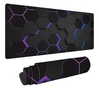 Mouse Mat Purple Mouse Pad, Desk Mat Large 800x300mm, Waterproof Surface Navy Blue Mousepad, With Anti-Slip Rubber Base Keyboard Mat, With Stitched Edges Desk Pads, For Office & Home Mousemat T112