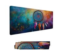 Mouse Mat Purple Mouse Pad,Gaming Mouse Pad Dream Catcher Desk Mat Large 800x400x3mm,Desk Pad with Non-Slip Base,Extended Waterproof Mousepad,Stitched Edges Mouse Pads,Desk Accessories,Gifts Hs-321