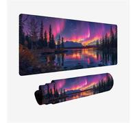 Mouse Mat Purple Mouse Pad Large 1400x600mm, Desk Mat Aurora Mousepad, Desk Pad with Non-Slip Base, Extended Waterproof Mousemat, Stitched Edges Keyboard Matt, Home Office Accessories, Gifts H2-413