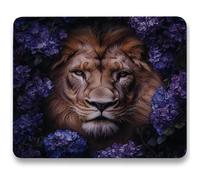 Mouse Mat, Purple Mouse Pad, Small Mousepads Lion, 290x240x3mm, Mousemat with Non-Slip, Desk Mat Portable for Office Laptop Working Studying, Smooth Surface Desk Accessories, Washable, Gifts c0-845