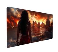Mouse Mat Pyramid Gaming Mousepad Large 32 x 16 x 0.12 In, Desk Mat for Wireless Mouse Keyboard Laptop, Waterproof Mousemat War Stitched Edges Non-Slip Rubber Base for Office Gaming Desk model-4685