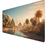 Mouse Mat Pyramid Mouse Pad Large 1200 x 600 x 3mm Desk Mat Tree Non-Slip Rubber Base, Waterproof Surface, Stitched Edges Gaming Mousepad, Home Computer Office Desk Accessories, Gifts for Men Y7-760