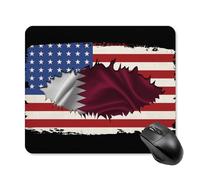 Mouse Mat Qatar Qatari Friendliness Flag Waterproof Mouse Pad Improves Speed And Precision Mice Mat For Desk Home Office 25X30Cm