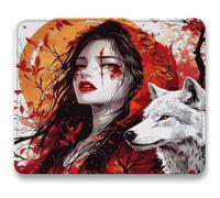 Mouse Mat, Red Mouse Pad, Small Mousepads Beauty, 290x240x3mm, Mousemat with Non-Slip, Desk Mat Portable for Office Laptop Working Studying, Smooth Surface Desk Accessories, Washable, Gifts c0-387