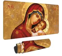 Mouse Mat Religion Mouse Pad 900 x 400 x 3 mm Large Gaming Mousepad,2025 New Desk Protector Mat with Anti-Slip Base,Waterproof&Durable Mousemat,Office Desk Accessories for Men(90x40cm Our Lady)-dd1801