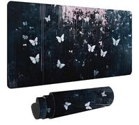 Mouse Mat Retro Mouse Pad 1000 x 500 x 3 mm Large Gaming Mousepad,2025 New Desk Protector Mat with Anti-Slip Base,Waterproof&Durable Mousemat,Office Desk Accessories for Men (100x50cm Butterfly)-dd445