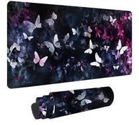 Mouse Mat Retro Mouse Pad 1000 x 500 x 3 mm Large Gaming Mousepad,2025 New Desk Protector Mat with Anti-Slip Base,Waterproof&Durable Mousemat,Office Desk Accessories for Men (100x50cm Butterfly)-dd447