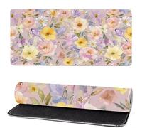 Mouse Mat Rose 700x300x3mm, Mouse Pad Large Flowers, Desk Accessories, Extra Large Size Improve Mobility Accuracy and Speed, Desk Pad with Non Slip Base and Stitched Edge for Office/Gaming MM-259