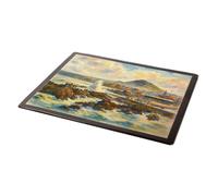 MOUSE MAT - Rough Sea from the Pier Rocks, North Berwick - Vintage Art Style