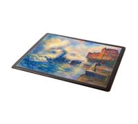 MOUSE MAT - Rough Sea on the Terraces, Bridlington - Vintage Art Style