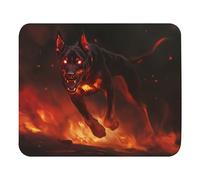 Mouse Mat Running Infernal Doberman Stitched Edges Mouse Pad Wear Resistant Desk Pad For Home Office Pc 25X30Cm