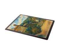 MOUSE MAT - Runswick Bay. The Steps & Oldest House - Vintage Art Style