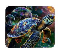 Mouse Mat Sea Turtle And Bubble Desk Mat Waterproof Mousepads Rubber Base Mouse Pad For Office And Home Computers Work L