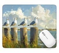 Mouse Mat Seagull Mouse Pad 32 x 26 cm, Desk Mat Waterproof Design, A-2152
