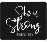 Mouse Mat She Is Strong Desk Mat Stitched Edge Mouse Pad Durable Mousepad For Office And Home Gaming Work M