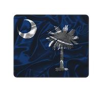 Mouse Mat Silk Flag South Carolina Stitched Edges Mouse Pad Waterproof Mice Mat For Work Home Laptop 25X30Cm
