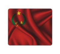 Mouse Mat Silk Flag The People'S Republic Of The Congo Stitched Edges Mouse Pad Anti-Slip Rubber Base Desk Pad For Home Office Laptop 25X30Cm