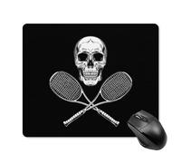 Mouse Mat Skull And Tennis Racket Mousepads Stitched Edge Mouse Pad Durable Mice Pad For Work Computers Gaming L