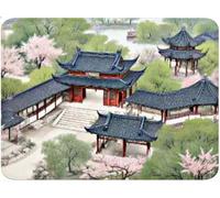 Mouse Mat, Small Mouse Pad Building, Table Protector Desk Mat with Anti-Slip Rubber Base Stitched Edge, Easy Gliding, Mousepad for Laptop Computer PC, Office Gaming Accessories 150x300x3mm Tree qw-229