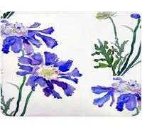 Mouse Mat, Small Mouse Pad Flower, Table Protector Desk Mat with Anti-Slip Rubber Base Stitched Edge, Easy Gliding, Mousepad for Laptop Computer PC, Office Gaming Accessories 300x350x3mm Purple qw-178