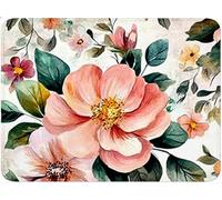 Mouse Mat, Small Mouse Pad Flower, Table Protector Desk Mat with Anti-Slip Rubber Base Stitched Edge, Portable, Mousepad for Laptop Computer PC, Office Gaming Accessories 200x240x3mm Pastoral qw-165