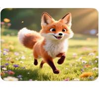 Mouse Mat, Small Mouse Pad Fox, Table Protector Desk Mat with Anti-Slip Rubber Base Stitched Edge, Easy Gliding, Mousepad for Laptop Computer PC, Office Gaming Accessories 200x240x3mm Flower qw-110