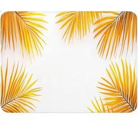 Mouse Mat, Small Mouse Pad Leaf, Table Protector Desk Mat with Anti-Slip Rubber Base Stitched Edge, Easy Gliding, Mousepad for Laptop Computer PC, Office Gaming Accessories 200x240x3mm Orange qw-434