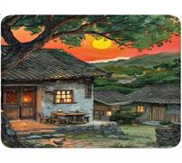 Mouse Mat, Small Mouse Pad Pastoral, Table Protector Desk Mat with Anti-Slip Rubber Base Stitched Edge, Portable, Mousepad for Laptop Computer PC, Office Gaming Accessories 150x300x3mm Sunset qw-450