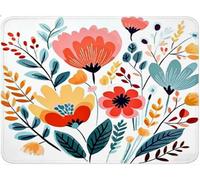 Mouse Mat, Small Mouse Pad Plant, Table Protector Desk Mat with Anti-Slip Rubber Base Stitched Edge, Portable, Mousepad for Laptop Computer PC, Office Gaming Accessories 150x300x3mm Flowers (6) qw-529