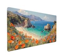 Mouse Mat Small Town Gaming Mousepad Large 800x300x3mm, Desk Mat for Wireless Mouse Keyboard Laptop, Waterproof Mousemat Sea Stitched Edges Non-Slip Rubber Base for Home Office Gaming Desk model-0624
