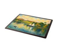 MOUSE MAT - South Shields. The Lake, South Marine Park - Vintage Art Style