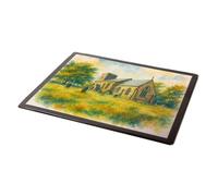 MOUSE MAT - St Cuthbert's Church, Etherley - Vintage Art Style