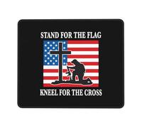 Mouse Mat Stand For The Flag Kneel For The Crossed Mouse Pad Square Desk Mat Waterproof Mousepad For Work Laptop Gaming S