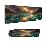 Mouse Mat Starry Sky Mouse Pad Large 150 x 80 cm XXL Mousepad with Stitched Edges and Non-Slip Rubber Base Keyboard Desk Pad, Improves Speed and Precision Gaming Mousemat Dream for Home Office H-11986