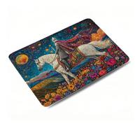 Mouse Mat, Starry Sky Mouse Pad, Washable Small Mousepads, 240x200x3mm, Mousemat with Non-Slip, Portable Desk Mat for Office Laptop Working Studying, Smooth Surface Desk Accessories, Warrior 0o-831
