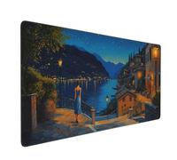 Mouse Mat Starry Sky Mouse Pad Woman Desk Mat Large 800 x 400 x 3mm Non-Slip Rubber Base, Waterproof Surface, Durable Materials, Portable, Stitched Edges Gaming Mousepad, Office Desk Accessories D-962