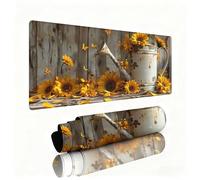 Mouse Mat Sunflower xxl 1000x500x3mm Desk Pad Flowerpot Gaming Mouse Mat with Waterproof Surface Wear-Resistant, Durable, Non-Slip Rubber Improves Speed and Accuracy for Christmas Decorations W1-540