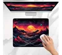 Mouse Mat Sunset Abstract, Small Mouse Pad 29 x 24 cm, Ultra Thin Improves Speed and Accuracy, Non-Slip Rubber Base, with Stitched Edges, Wear-Resistant, Waterproof Mousepad for Office & Home j0j-491