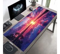 Mouse Mat Sunset Large Gaming Mouse Pad Yellow Stitched Edges, Mousepad Non Slip Rubber Base, Waterproof Soft Cloth, Computer Accessories for Office Decoration, Gifts 100 x 40cm PjY10346 J-8